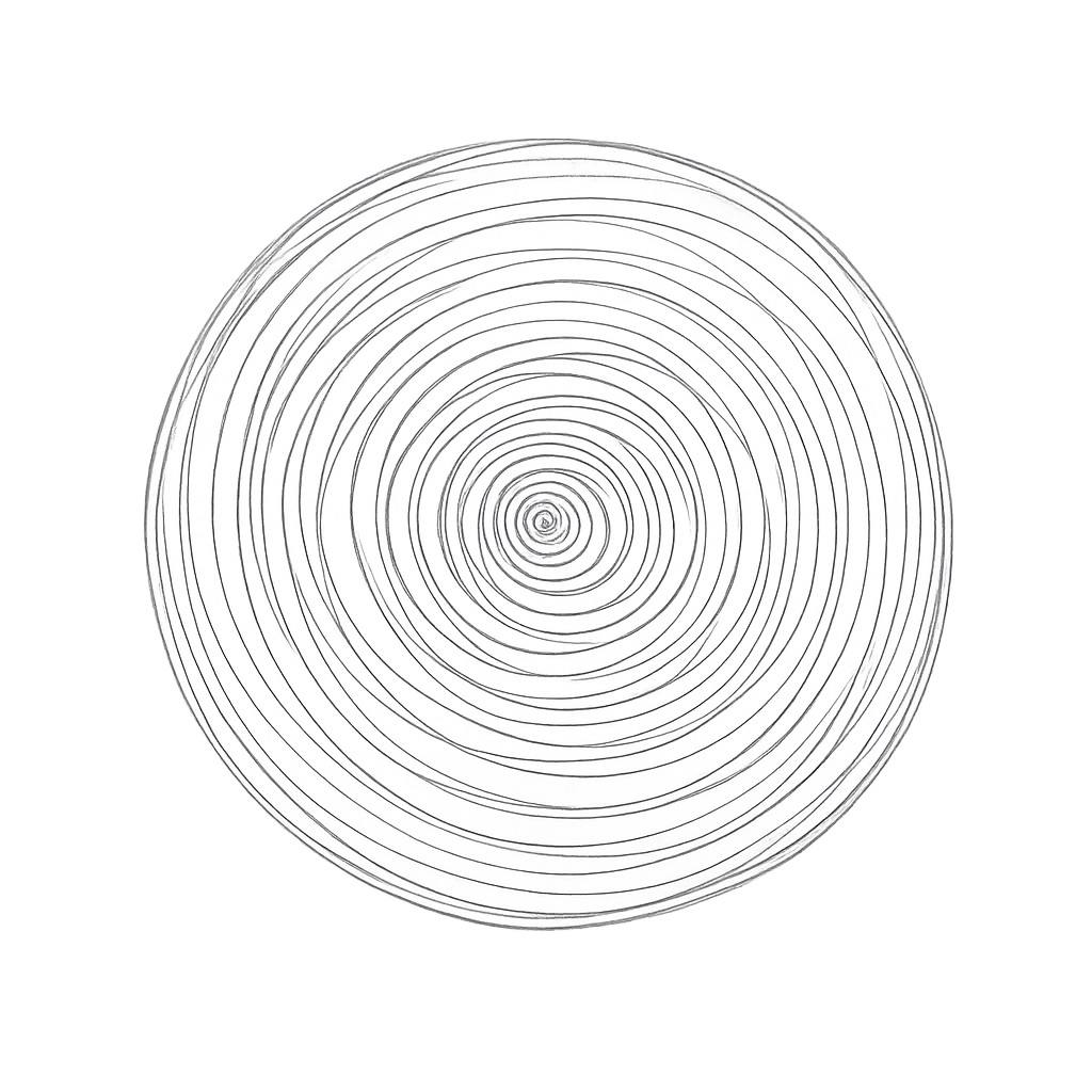 Round Wall Art Panel Spiral