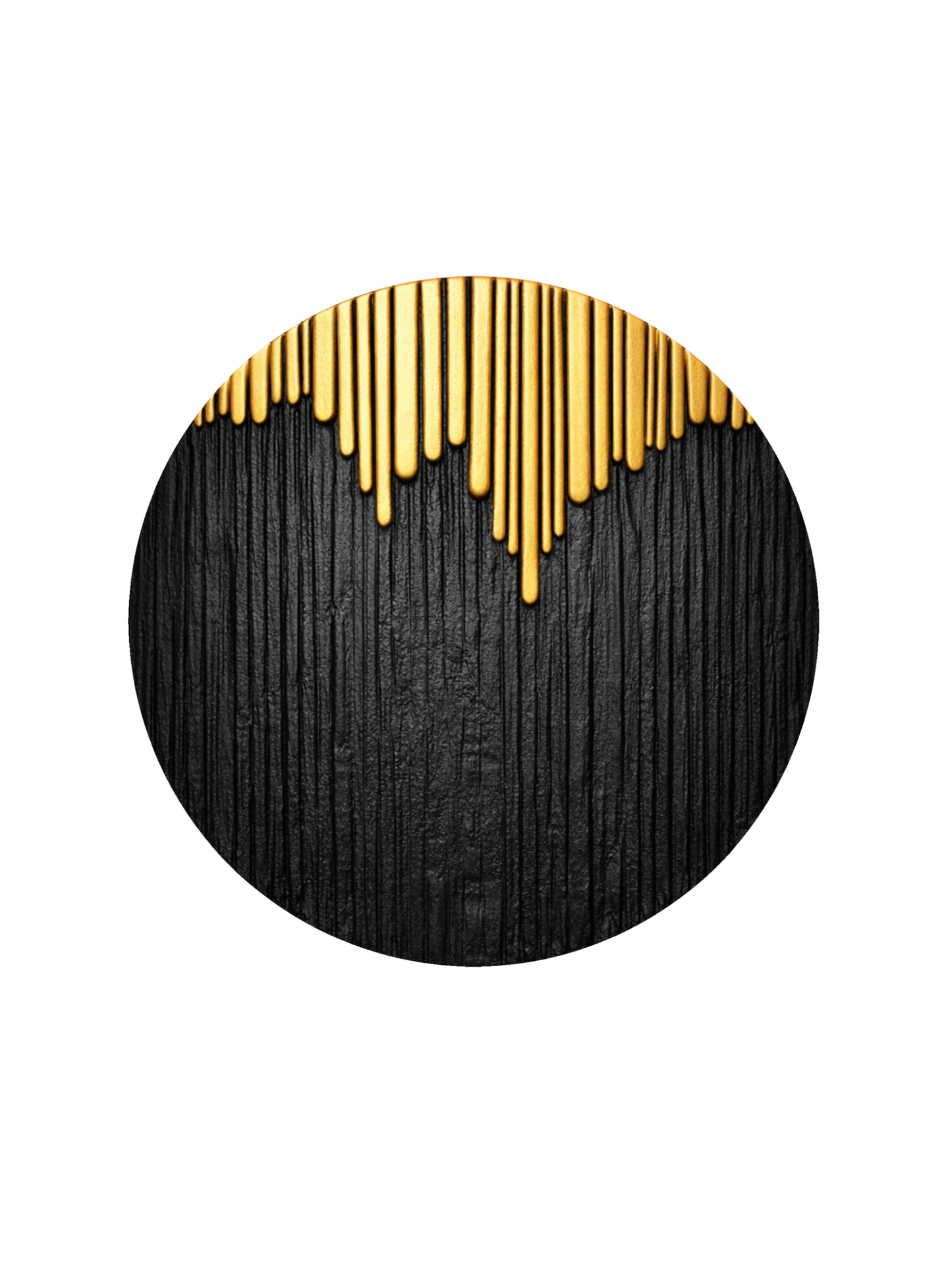 Designer round textured 3D wall art panel