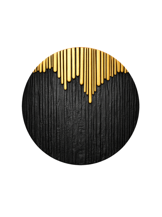 Designer round textured 3D wall art panel