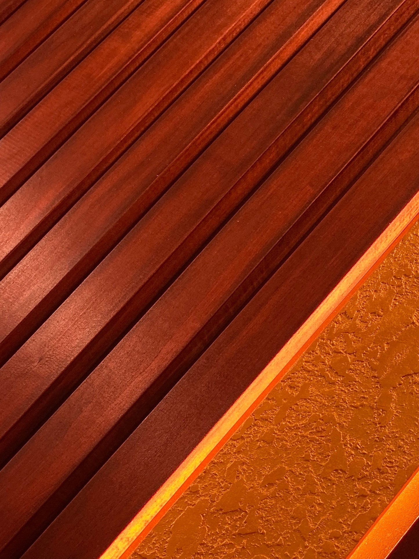 Avenue – Wood Wall Panel with Gold Relief – Mahogany