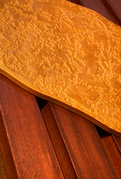 Riviera – Wood Wall Panel with Gold Relief – Mahogany