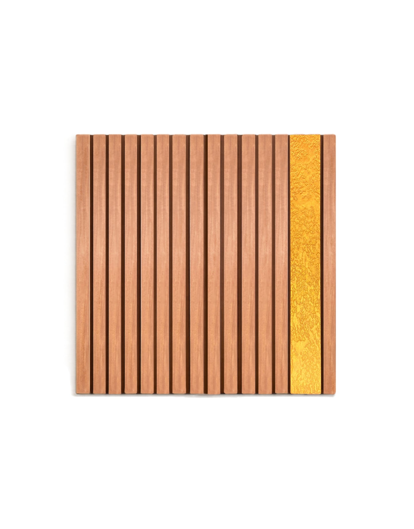 Avenue – Wood Wall Panel with Gold Relief – Natural