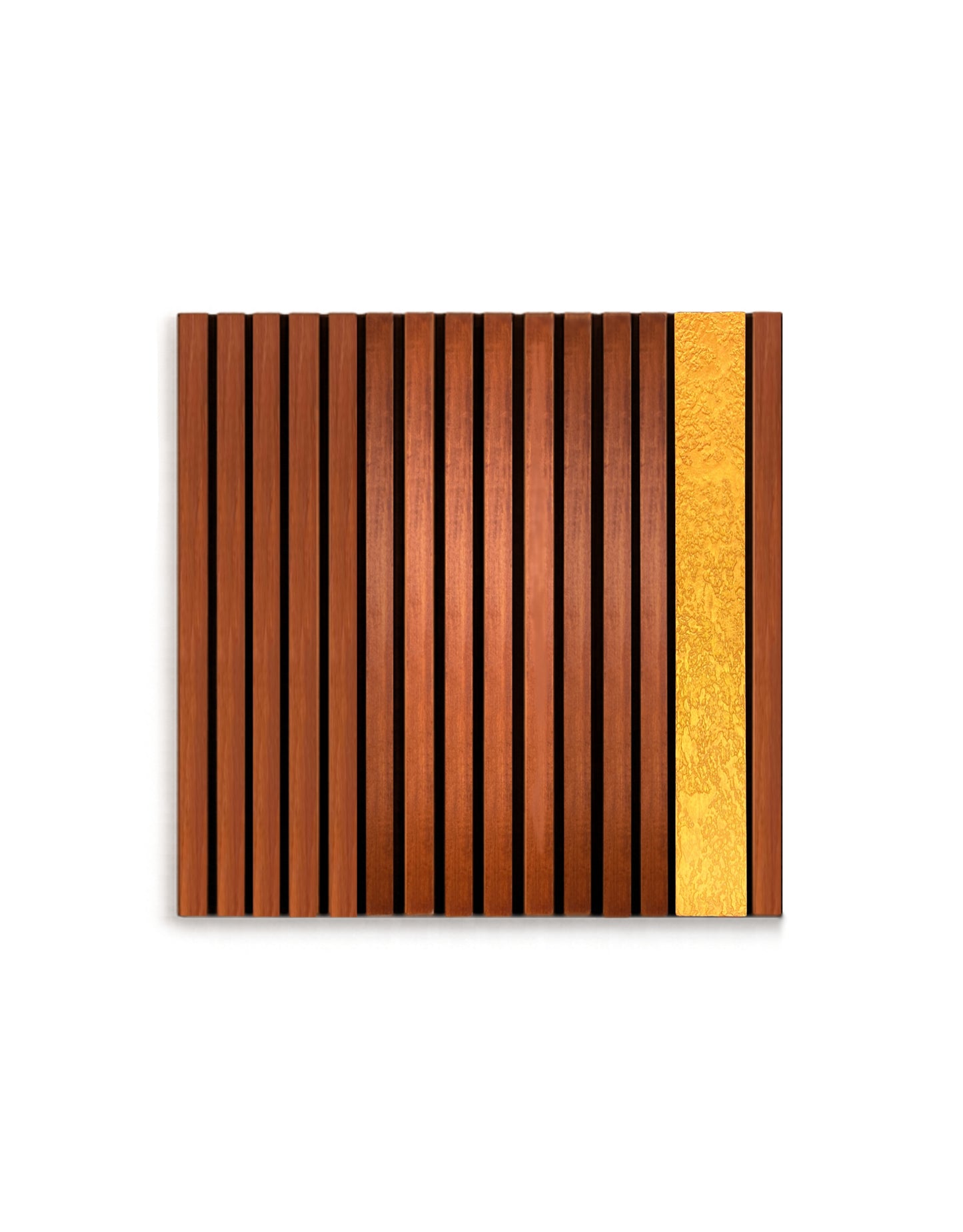 Avenue – Wood Wall Panel with Gold Relief – Walnut