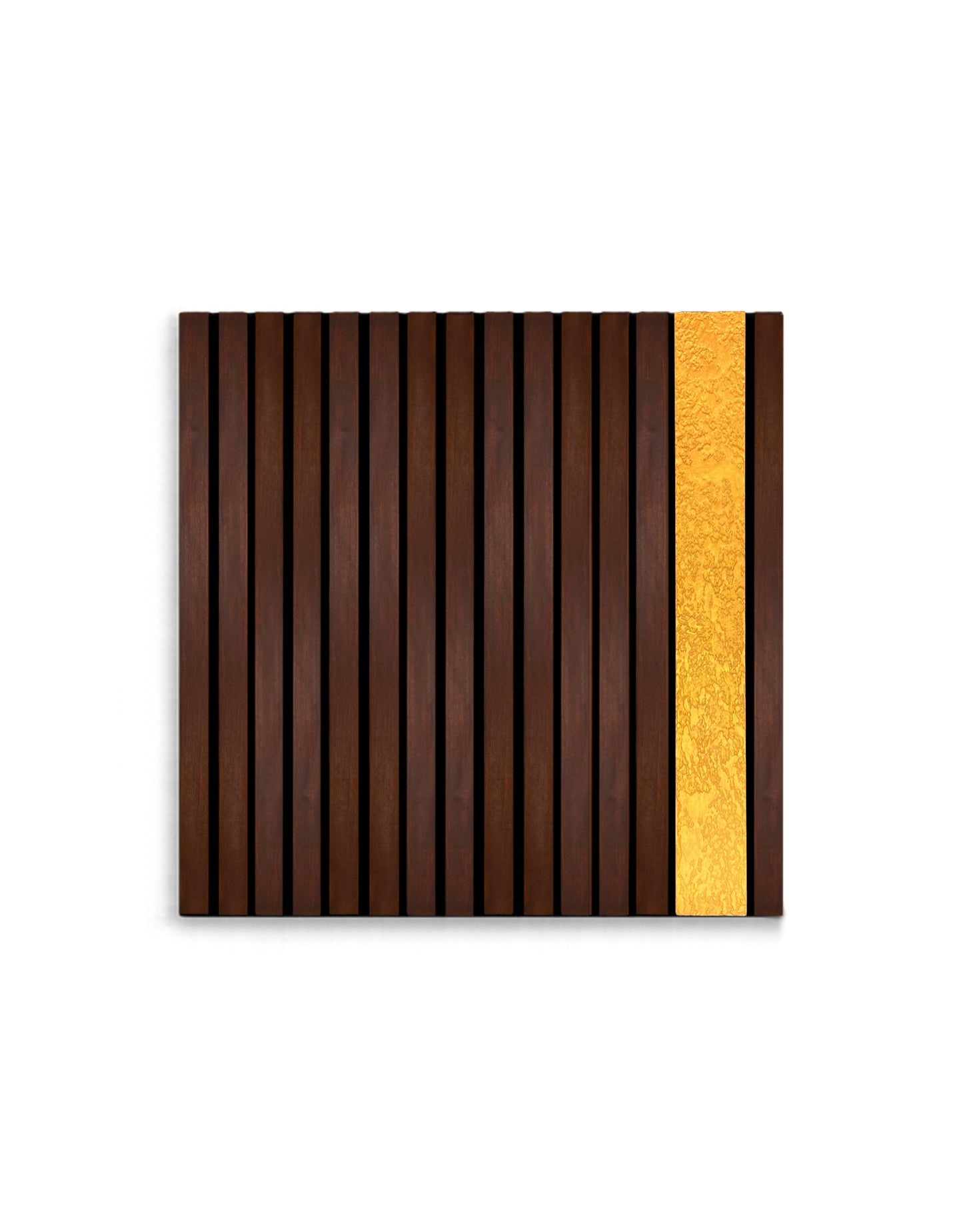 Avenue – Wood Wall Panel with Gold Relief – Wenge