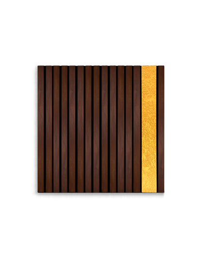 Avenue – Wood Wall Panel with Gold Relief – Wenge