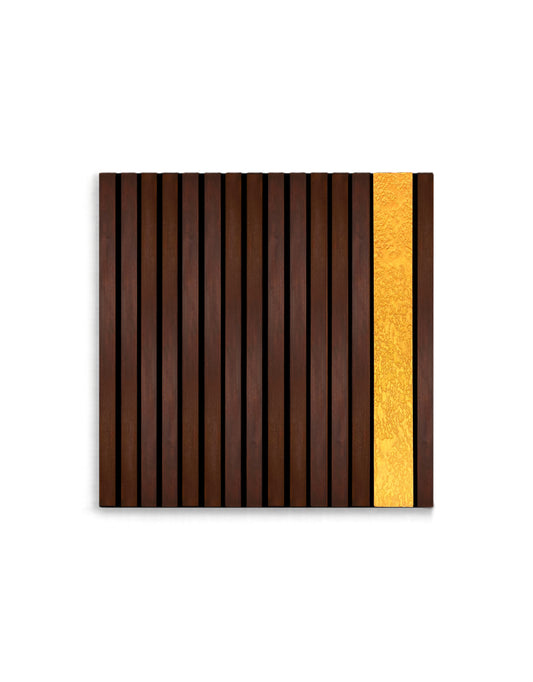 Avenue – Wood Wall Panel with Gold Relief – Wenge