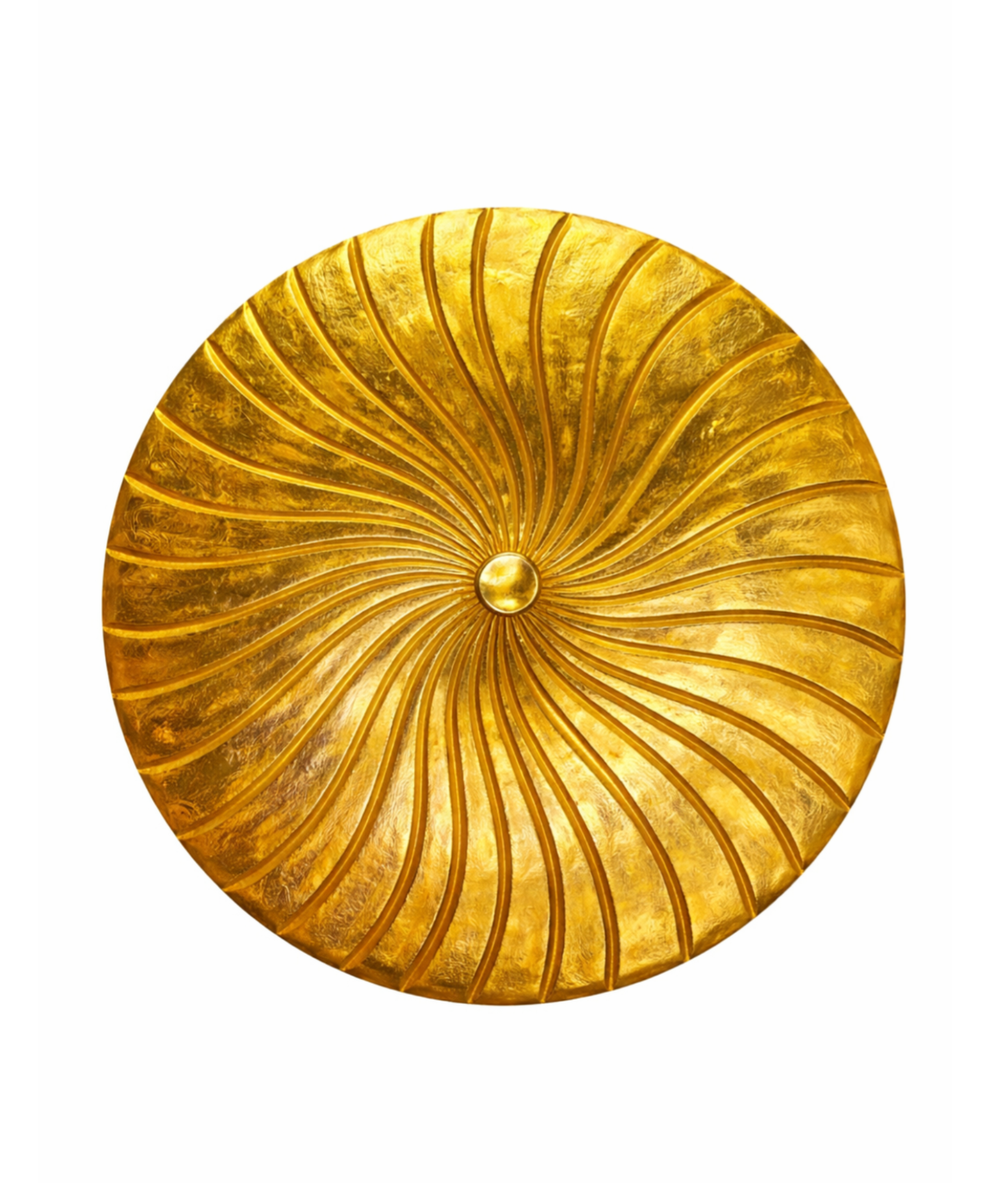 Helios - Textured 3D Wall Art Panel - Classic Gold with Gold Leaf