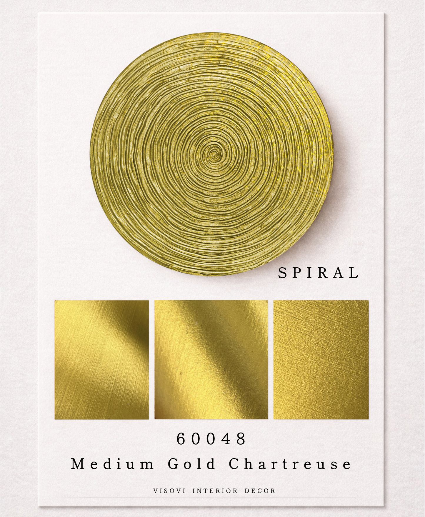 Decorative chartreuse and gold spiral wall decor panel for interiors, hotels and commercial spaces