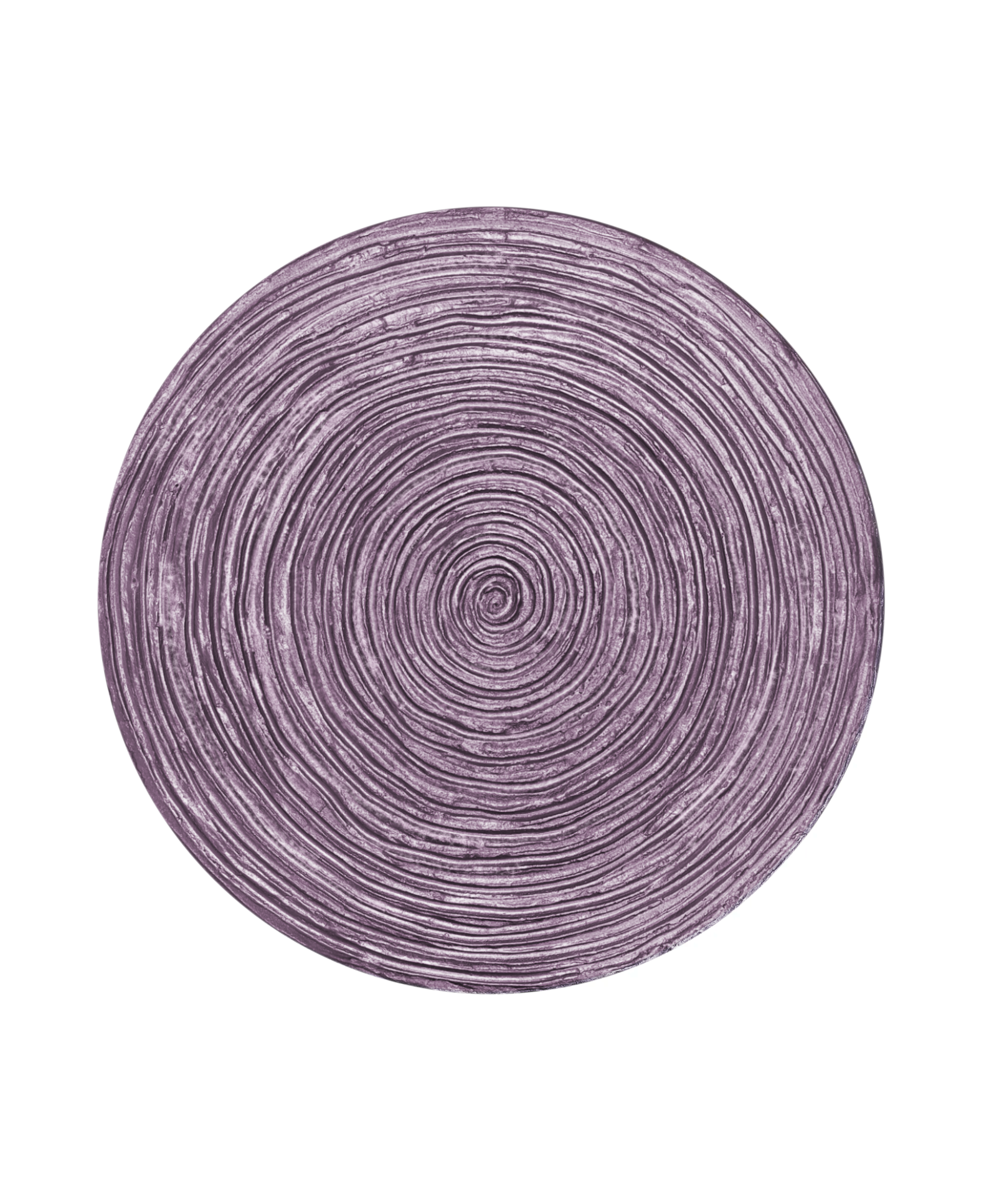 Round textured 3D spiral wall panel in gold lavender sheen finish
