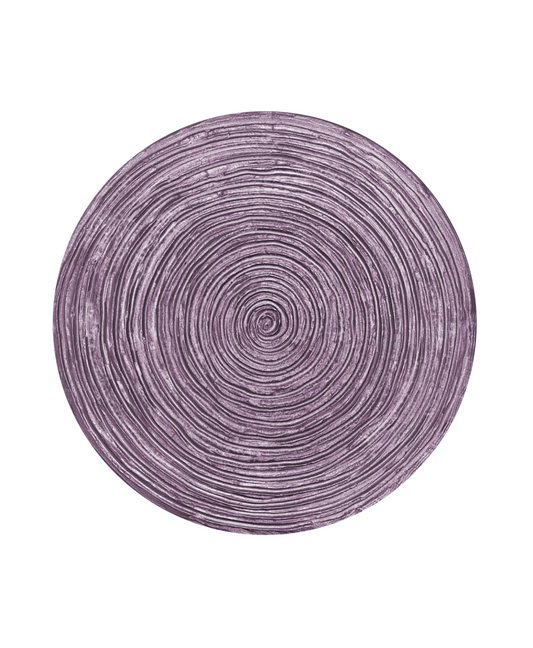 Round textured 3D spiral wall panel in gold lavender sheen finish
