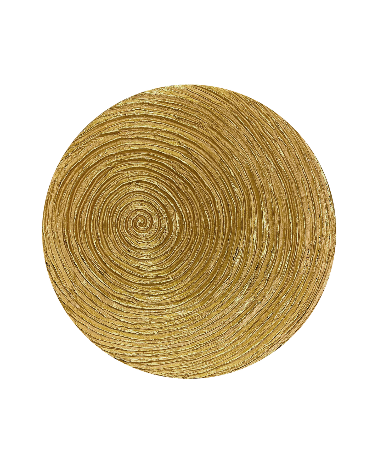 Textured 3D wall art panel in intense gold copper with gold leaf — luxury decorative surface for hotels and premium interiors.
