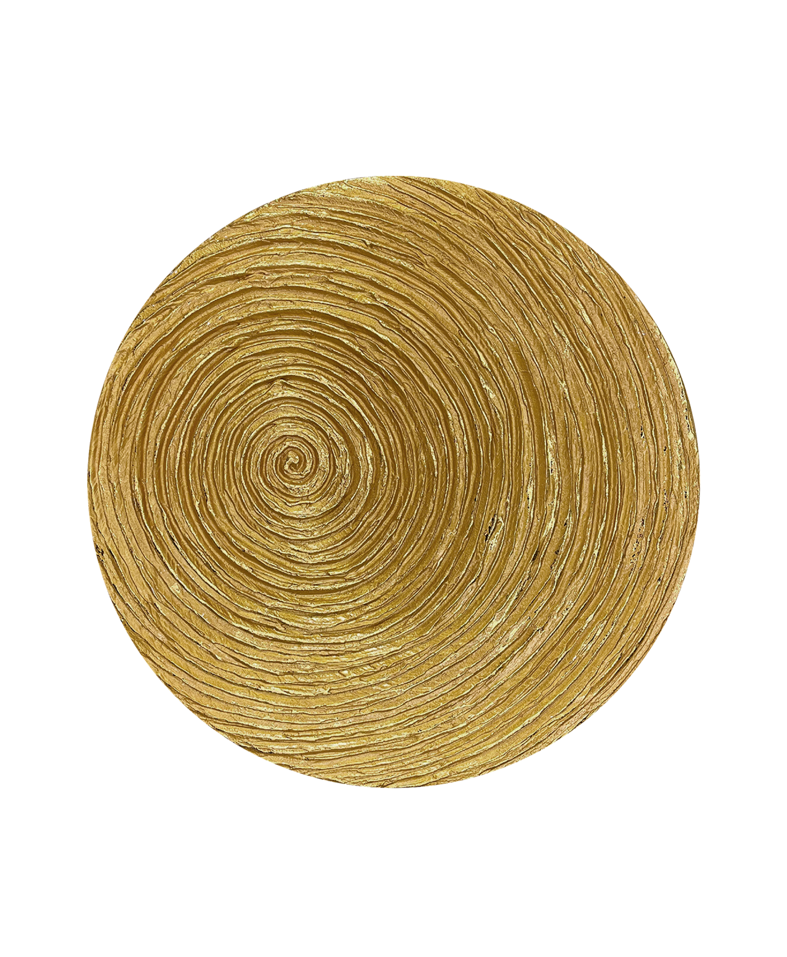 Textured 3D wall art panel in intense gold copper with gold leaf — luxury decorative surface for hotels and premium interiors.
